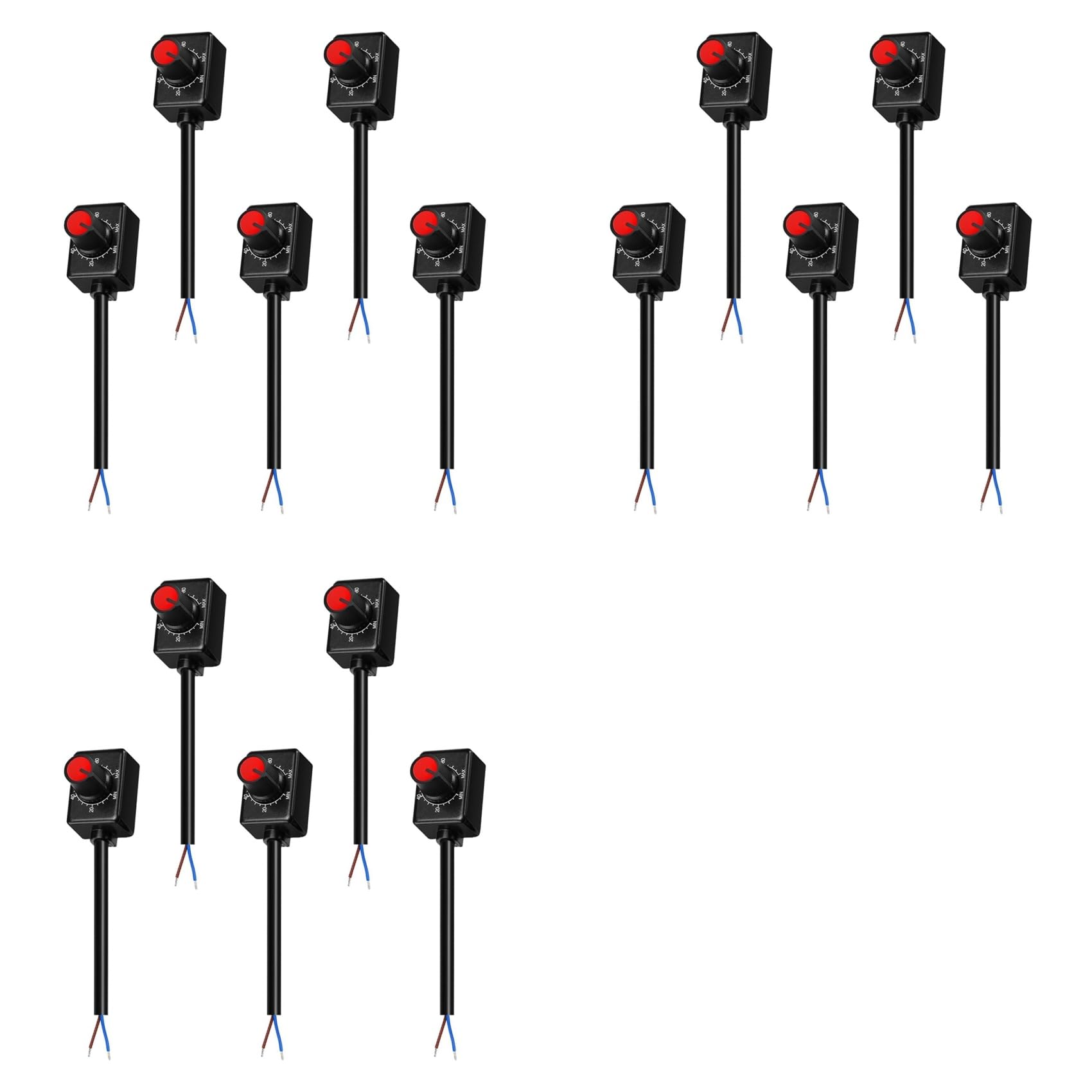 Jnchdghwa Black 15Pcs Dc 0/1-10V Knob Led Dimmer,Low Voltage Passive Dimmer Pwm Dimming For 0-10V Or 1-10V Dimmable