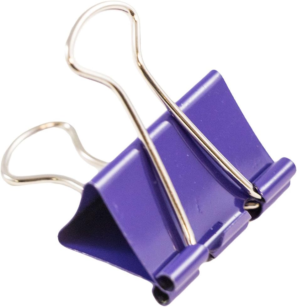 JAM PAPER Colorful Binder Clips - Medium - 1 1/4 Inch (32 mm) - Assorted Binderclips - 6 Packs of 15