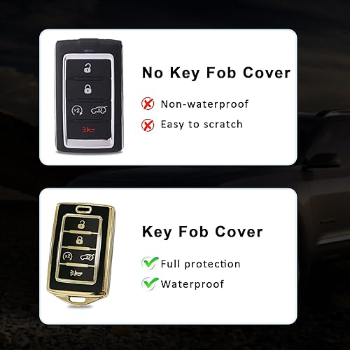 Miniatura 5 de POSAID Funda para llavero para Jeep 2023 2022 2021, Negro -, Negro