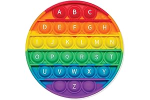 Alphabet Pop It Rainbow Fidget Toy with Letters