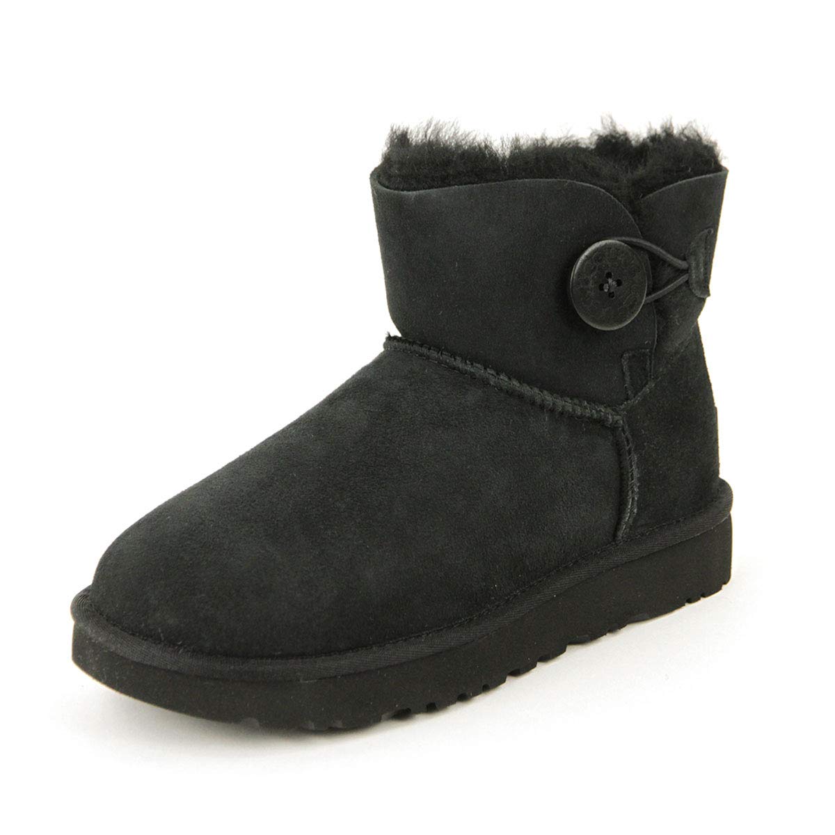 UGG ミニベイリーボウ2 ムートンブーツ 22cm 黒 リボン レディース