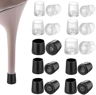 CoolShef 10 Pairs Heel Cap for Stilettos – Non-Slip, Noise Reducing High Heel Protector for Women, Replacement Heel Cover ... Price In India