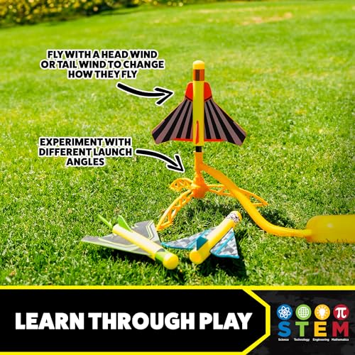 Stomp Rocket Stunt Airplane Refill - Glider Plane Launcher for Kids - Soars Over 100 Feet - Fun Outdoor Toy & Gift for Boys or Girls