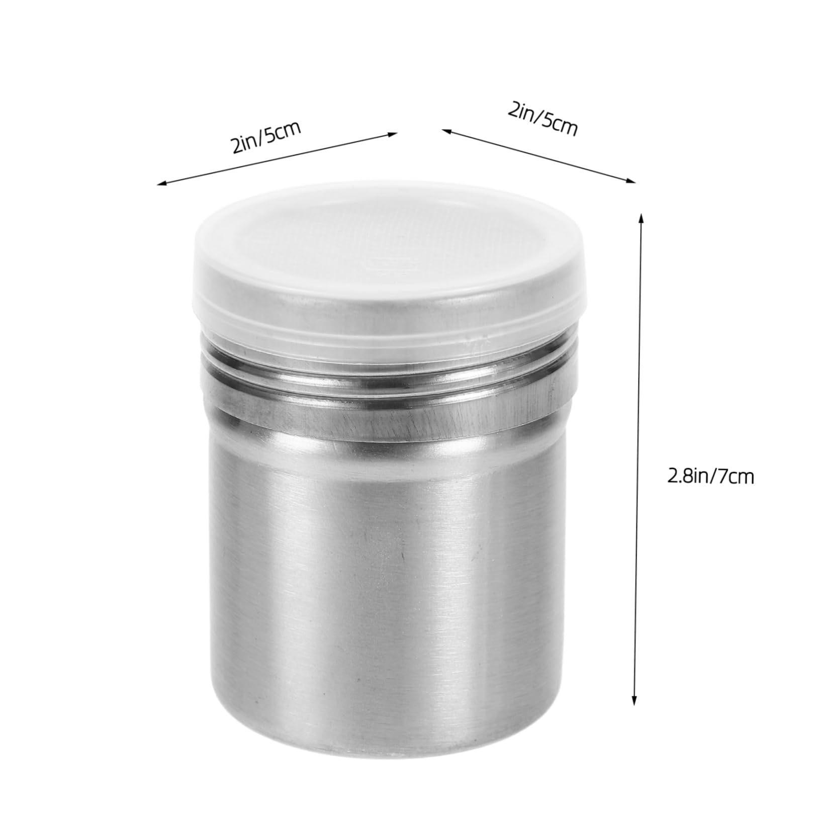 MOLUCKFU Stainless Steel Powder Container Sifter Pepper Sugar Shaker Set for Baking Random Color