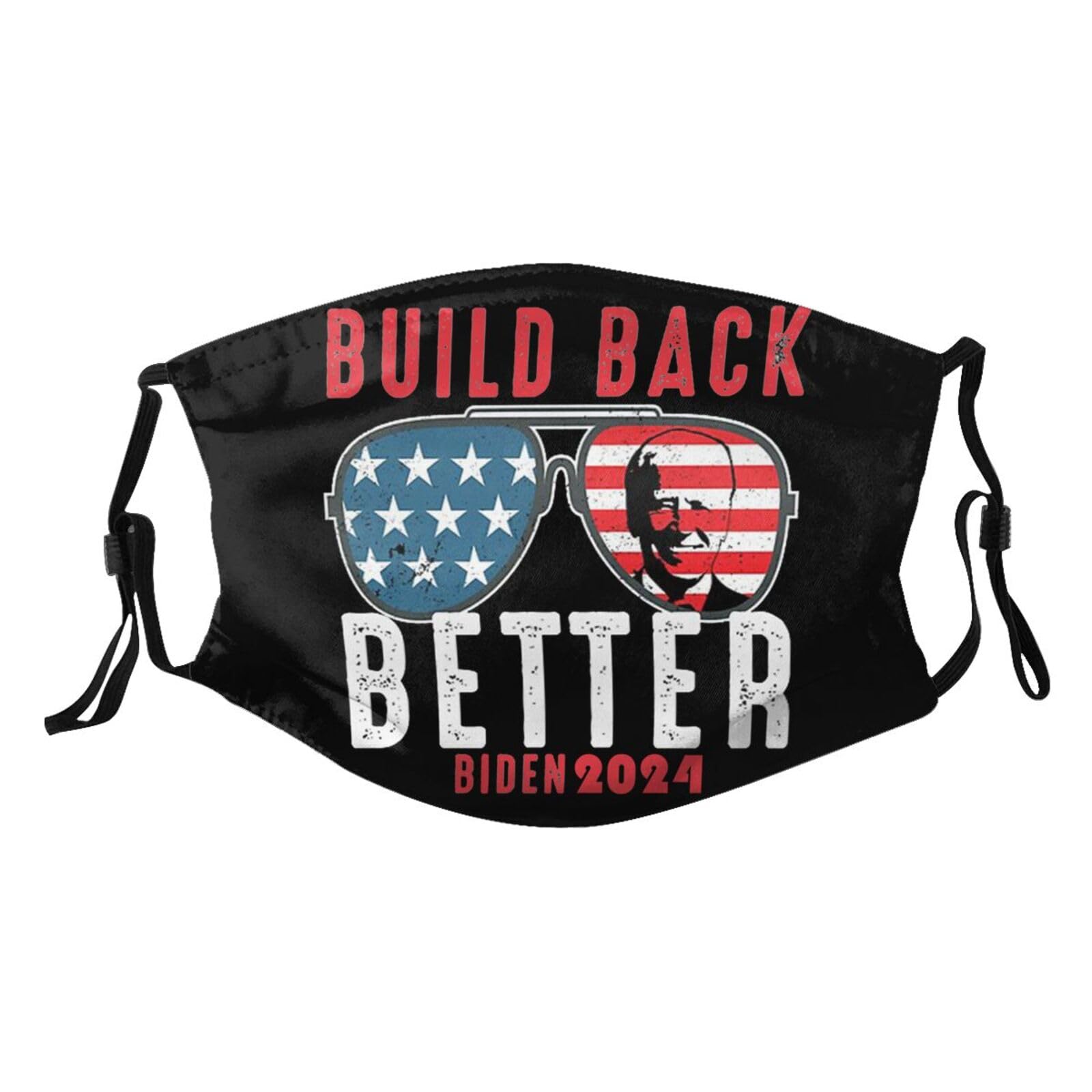 Biden Harris We Rise Build Back Better Adult Dust Mask Adjustable Dust Face with 2 Filter