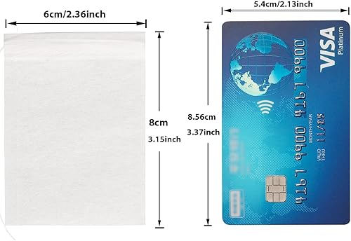 Miniatura 3 de Eketirry 100 bolsas de filtro de té para té suelto, bolsas de té vacías, material de papel de pulpa de madera natural, bolsas de filtro de té