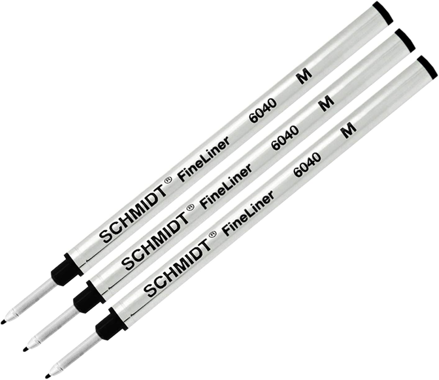 Artist Unknown 3 Pack - Schmidt 6040 FineLiner Fiber Tip Metal Refill - Black Ink