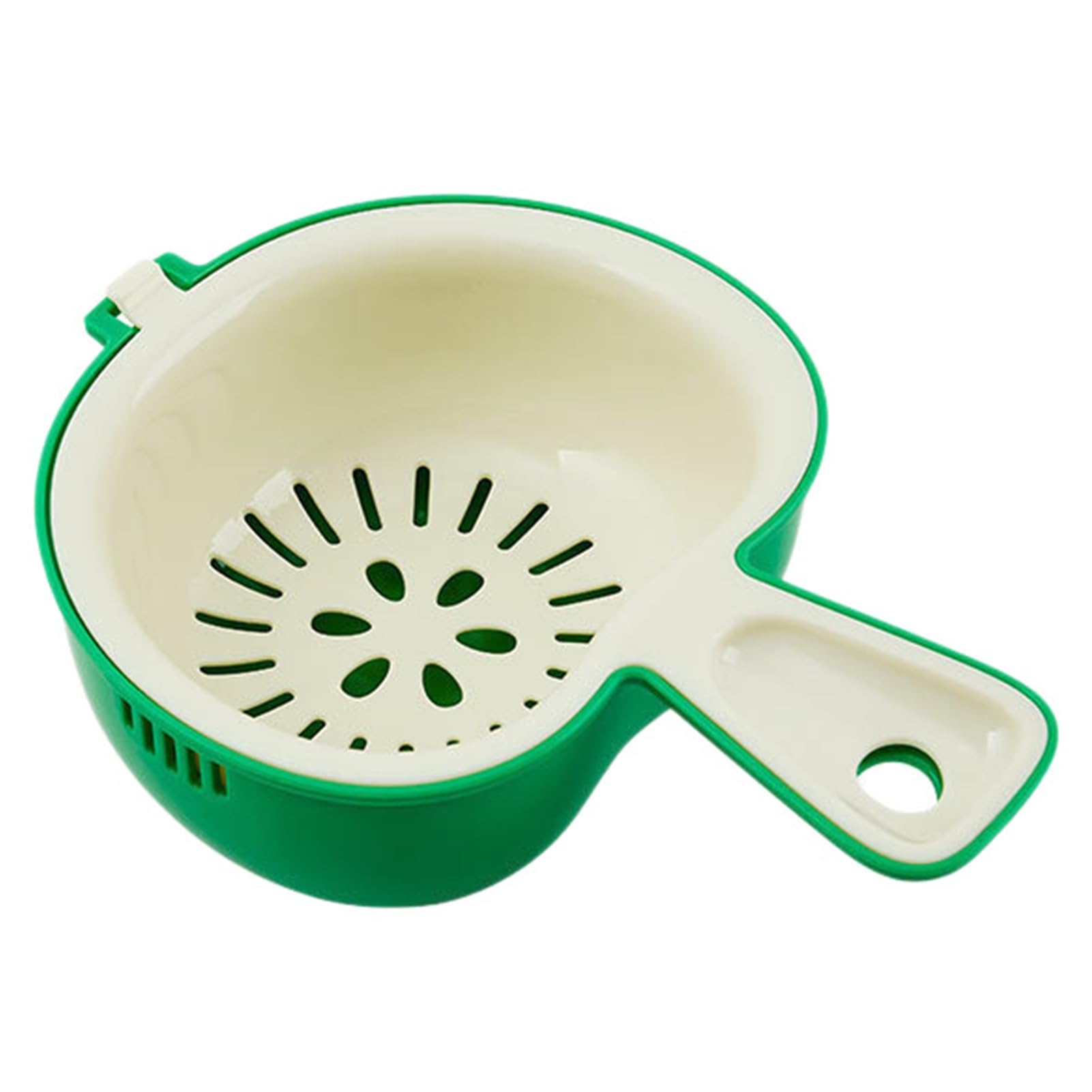 Drain Basket Double Layer with Locking Design Structure Strainer Easy Draining Compact Fruit Strainer for Blueberries Grapes