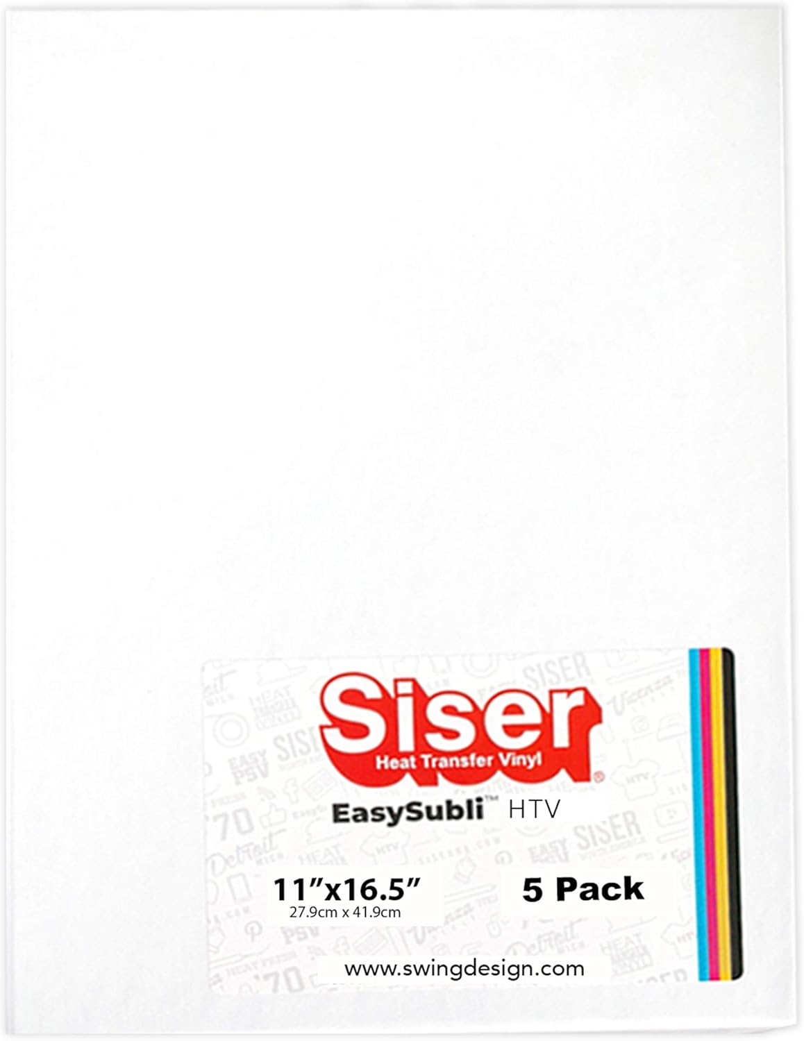 Siser EasySubli Sublimation Heat Transfer Vinyl 11" x 16.5" - 5 Sheet Pack