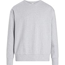 Calvin Klein Felpa Uomo L, S, Grigio (Grigio Medio Erica), M