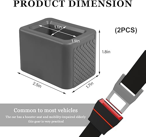Miniatura 2 de 2 soportes de hebilla para cinturón de seguridad, hebilla de silicona para cinturón de seguridad para hacer soporte de receptáculo para fácil
