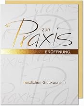 Congratulations Card for Practice Opening | Stylish Wishes Card Reopening Practice Doctor Dental Practice Healing Practitioner Cosmetics Studio | Folding Card & Envelope 12 x 17 cm | Made in Germany