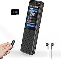 Vandlion 80GB Voice Activated Recorder: 1536Kbps HD Audio, 70Hrs Battery, Noise Reduction, Playback & Password for Lectures Meetings