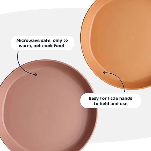 Miniatura 8 de Tiny Twinkle Vajilla - Juego de 3 platos, juego de tazas, platos y cuencos sin BPA para niños y niños pequeños, juego de vajilla de plástico de