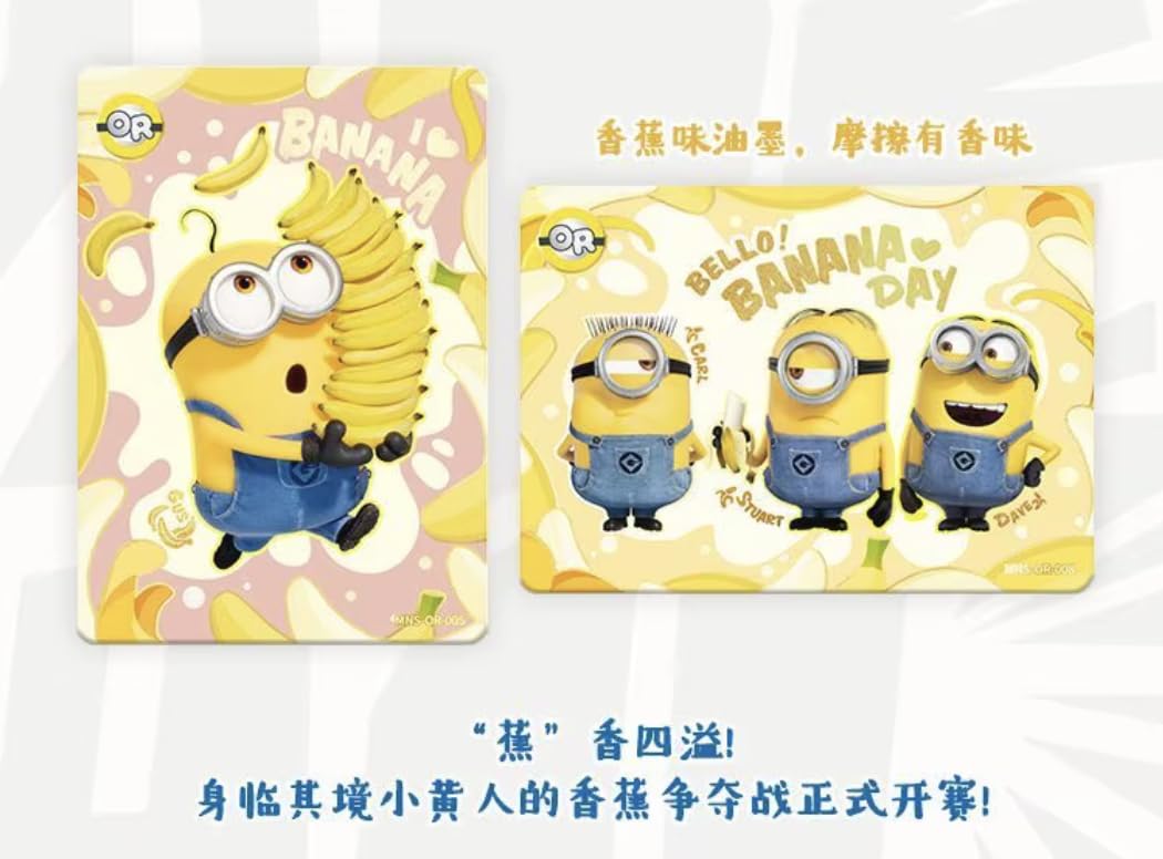 Kayou Tarjeta coleccionable de Minions, caja sellada, edición china simplificada, para coleccionistas de más de 15 años, ten cuidado