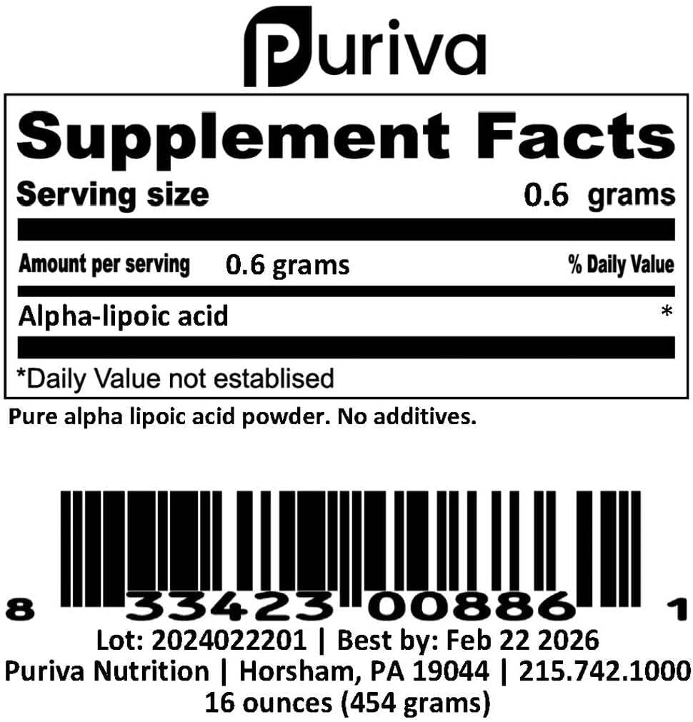 Alpha-lipoic Acid Powder, 1 Pound