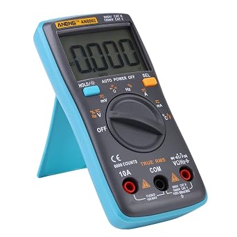 Akozon Digital Multimeter Autoranging,AN8002 True-RMS Digital Multimeter AC DC Voltage Ammeter Current Ohm Meter-Diode/Shutdown,Frequency and Duty Cycle Measurements-LCD Display-6000 Counts