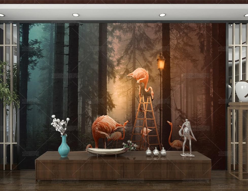 Papier Peint Intissé Jungle Tropical Rétro Poster Geant Mural Salon 400x280