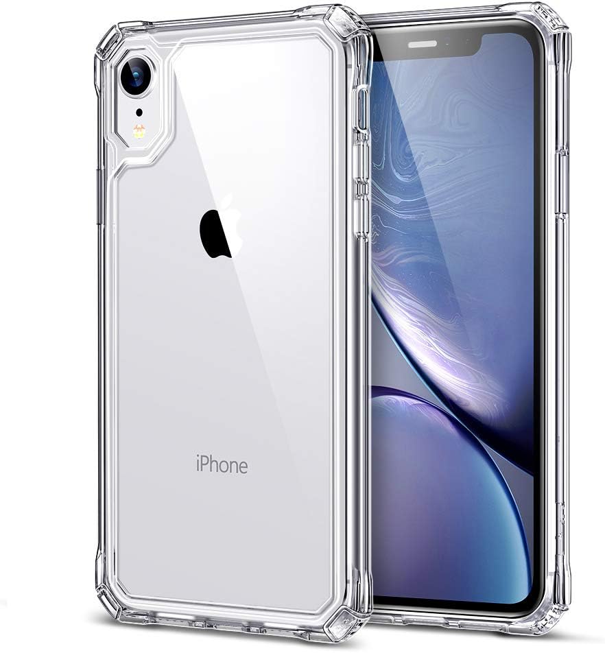 ESR Air Armor Clear Case Compatible for iPhone XR Case [Scratch-Resistant] [Shock-Absorbent] [Reinforced Drop Protection] Hard PC Back + Soft TPU Frame Compatible with The iPhone XR 6.1", Clear