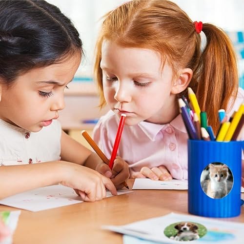 Miniatura 4 de 600 calcomanías para cachorros y gatitos para niños y profesores de 1.5 pulgadas, 16 estilos, calcomanías de perro y gato para niños, fiesta de
