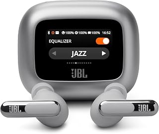 JBL LIVE BEAM 3 ワイヤレスイヤホン スマート充電ケース/LDAC対応ハイレゾ/マルチポイント/ハイブリッド ノイズキャンセリング/IP55防水/ワイヤレス充電対応/シルバー/JBLLIVEBEAM3SIL