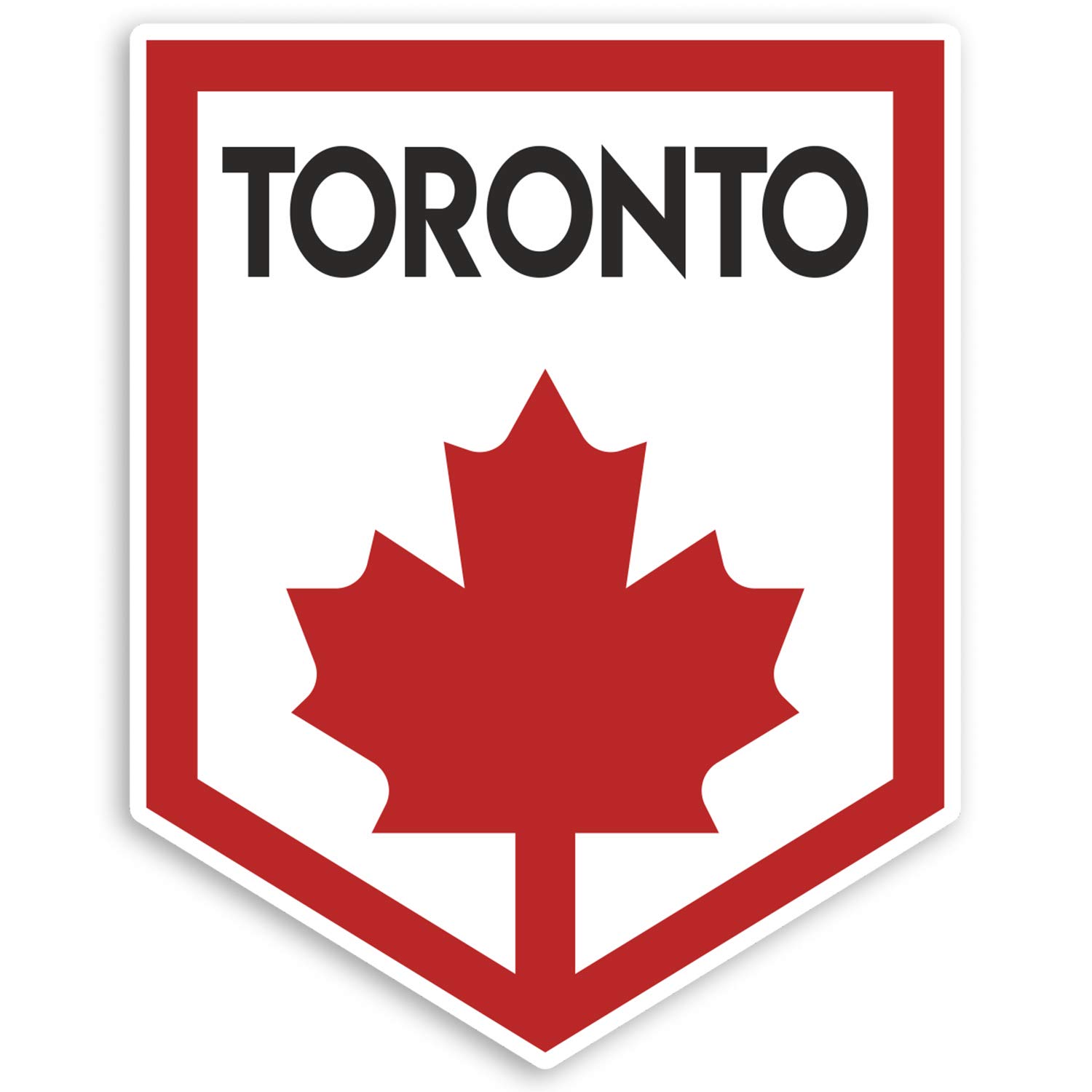 Destination Vinyl Ltd Multi 2 X 10Cm Toronto Canada Vinyl Stickers - Travel Maple Luggage Sticker #31144 (10Cm Tall)