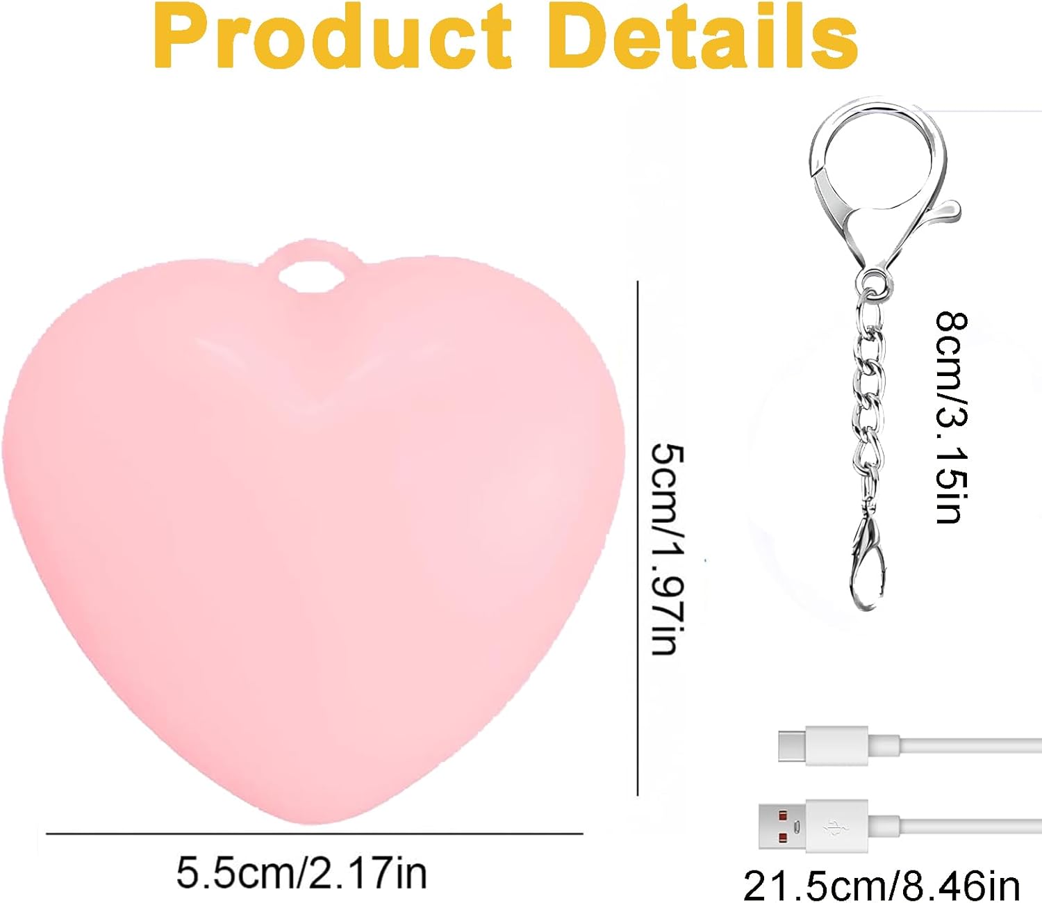 Rechargeable Purse Light Handbag Light for Valentines Day, Heart Purses Lights for Inside Purse, Automatic Touch Sensor, Purse Must Haves Accessories, Gifts for Girlfriend, Wife, Mother, Friends - Image 7