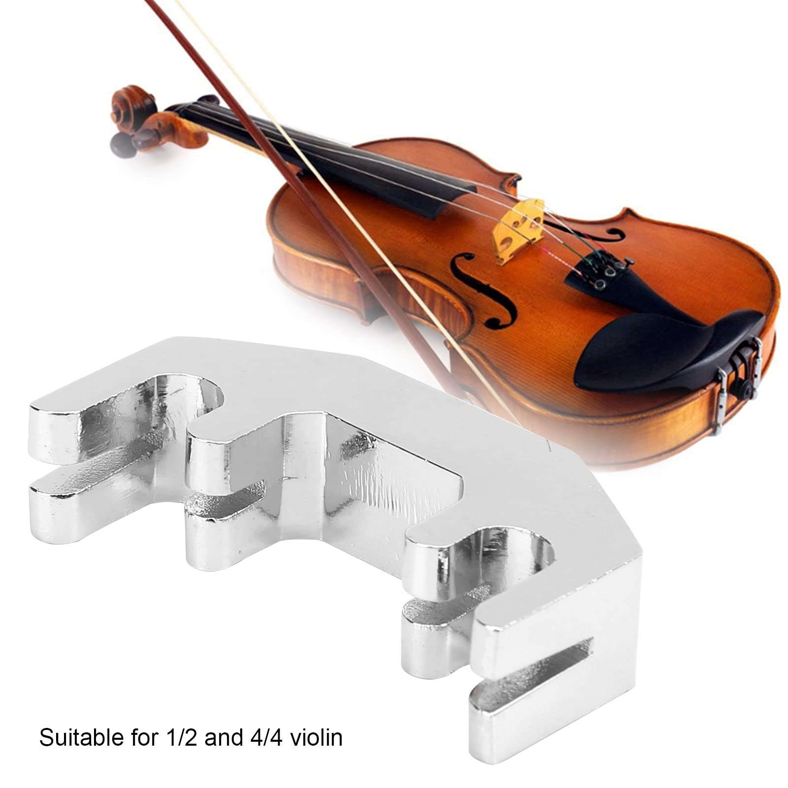 Sordina Per Violino In Metallo – Per 4/4 E 1/2, Nera, Silenzia Lo Strumento Per Esercitarsi Senza Disturbare