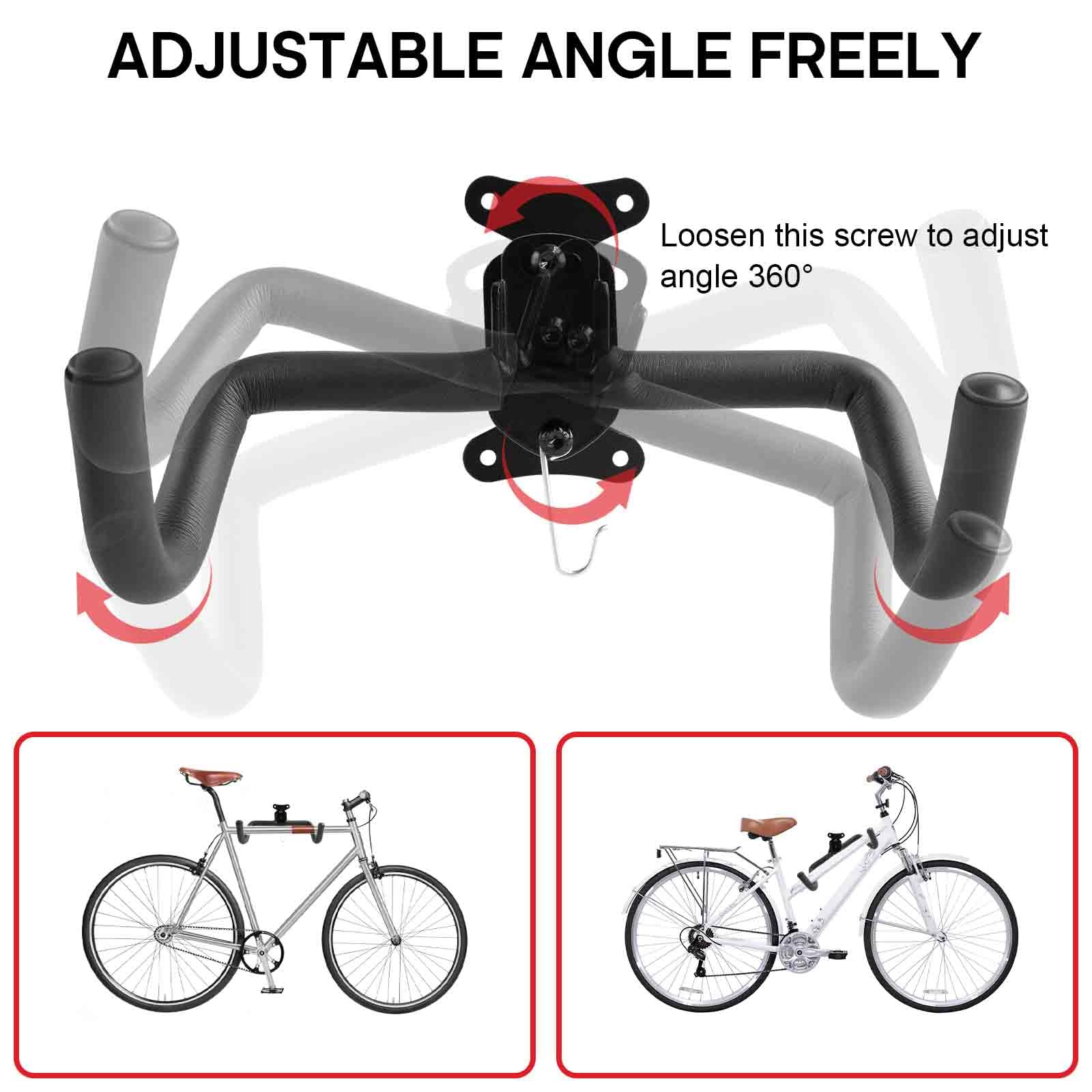 Fahrrad Wandhalterung 2 Stück, Faltbarer Garage Fahrradhalter Verstellbare horizontale Fahrradaufhängung Wand, Einstellbare Länge, Fahrradaufhänger für Mountainbikes, Rennräder und Hybridräder