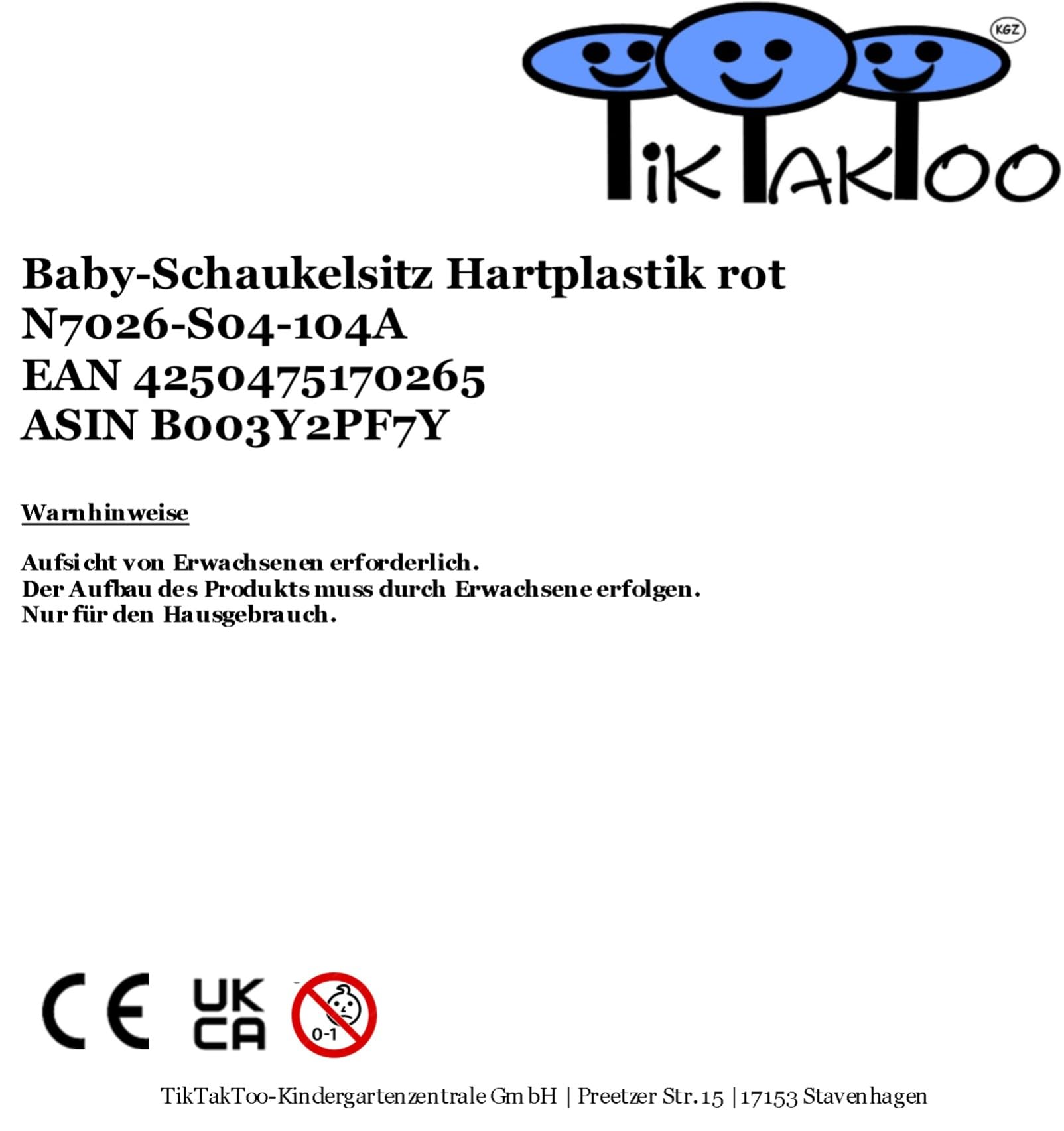 Siège de balançoire pour bébé