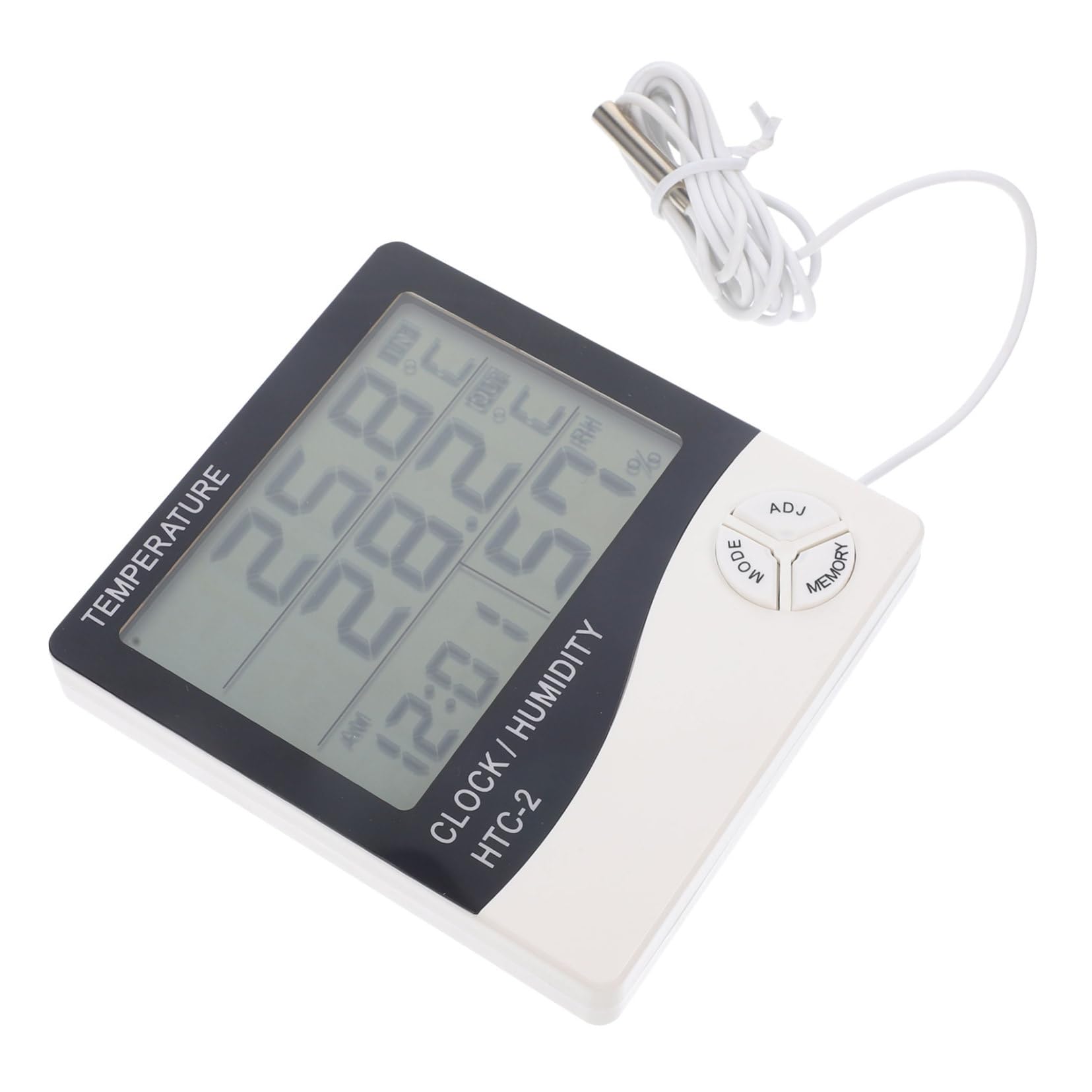 Happyyami 2piezas Termómetro Digital De Acuario Monitor De Temperatura y Humedad Pantalla Lcd Para Acuarios y Terrarios Higrómetro Electrónico Para Condiciones Del Hogar y Refrigeradores