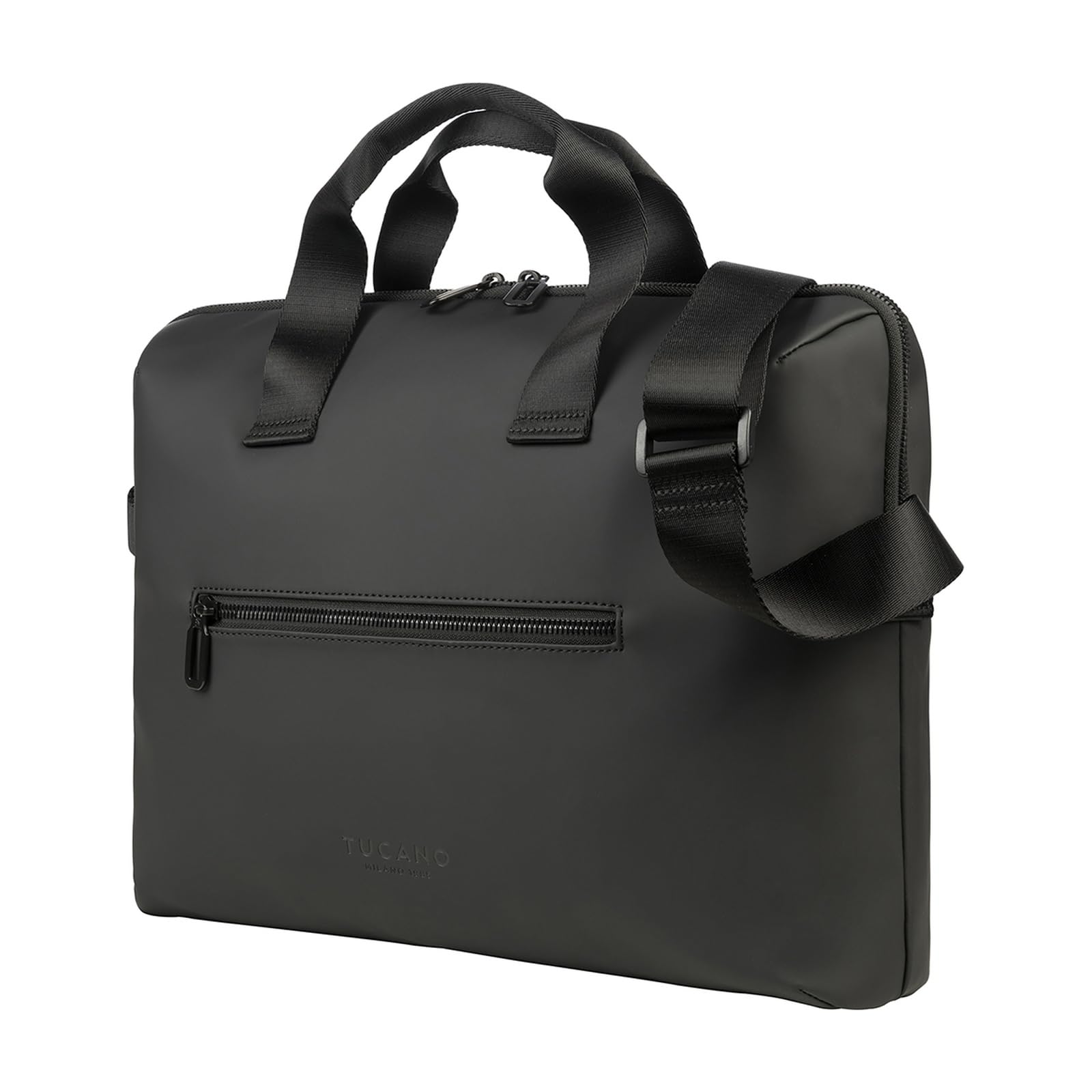 Tucano, Gommo Bag Borsa Porta Pc per MacBook e Laptop 15.6" e 16", Porta Computer Imbottito con Tracolla e Tasca Esterna, in Materiale Gommato Water Resistant, Borsa Lavoro Uomo Donna