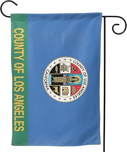 Miniatura 6 de Bandera del condado de Los Ángeles California - Banderas de jardín para patio al aire libre duraderas y no se decoloran impresión de doble cara