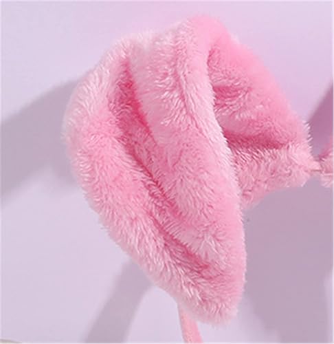 Miniatura 4 de JOYVIP Diadema de orejas de conejo de Pascua con orejas de conejo de peluche para fiesta de cosplay