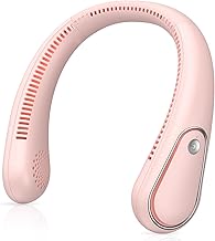 USB Rechargeable Bladeless Neck Fan - Mini Portable 360° Fan with 3 Speeds Ultra Quiet (35dB) for Travel, Office, Home | Powerful Airflow | 7 Hours Autonomy