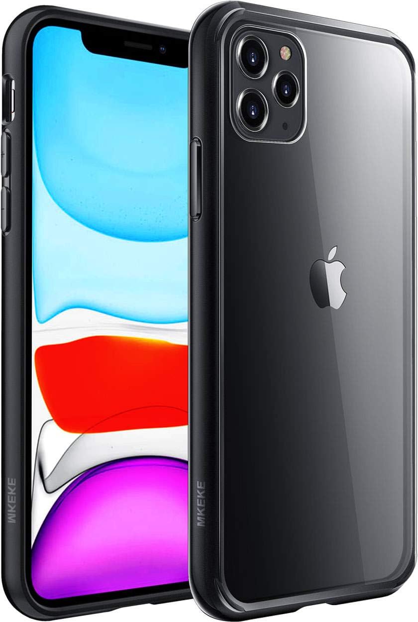 Mkeke Compatible with iPhone 11 Pro Case, Clear Cases for iPhone 11 Pro 5.8 inch (Black)