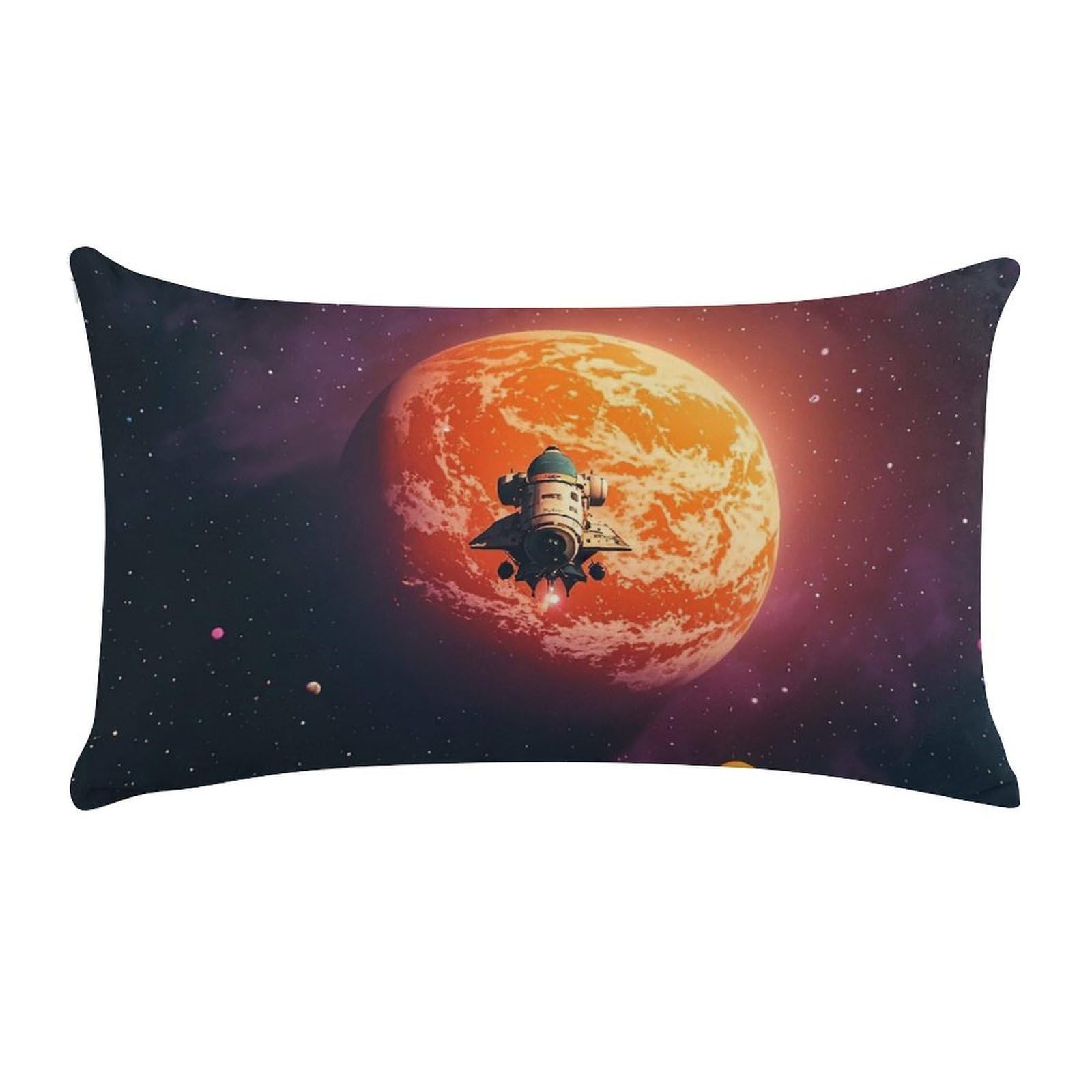 Sunset in Outer Space Pillow Cases for Sofa, Super Soft Plush Pillow Cover with Zipper, Luxury Cozy Pillow Shams for All Seasons, Lightweight Pillowcases for Bedroom, 12" X 20"