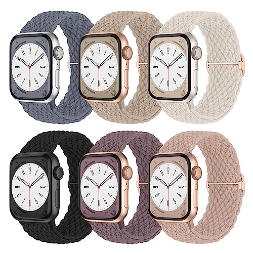 Pizooprs Braided Solo Loop Compatible With Apple Watch Band 38Mm 40Mm 41Mm 42Mm 44Mm 45Mm 49Mm For Women Men, Nylon Stretchy Sport Bands Soft Elastic Straps For Iwatch Ultra Se Series 8 7 6 5 4 3 2 1 #TOP24