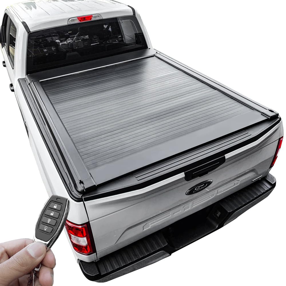 Syneticusa ER Power Retract Hard Tonneau Cover Fits 2004-2025 Ford F-150 6’7” (78.9”) Truck Bed Retractable Waterproof T-Slot Rails