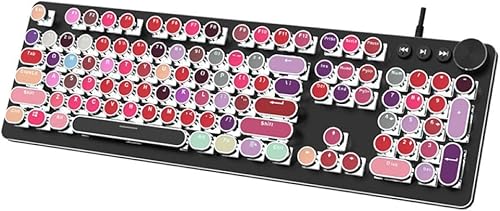 Miniatura 2 de Teclas, teclas de teclado, 104 unidadesjuego de teclas redondas universales PBT para teclado mecánico Cherry MX, color blanco