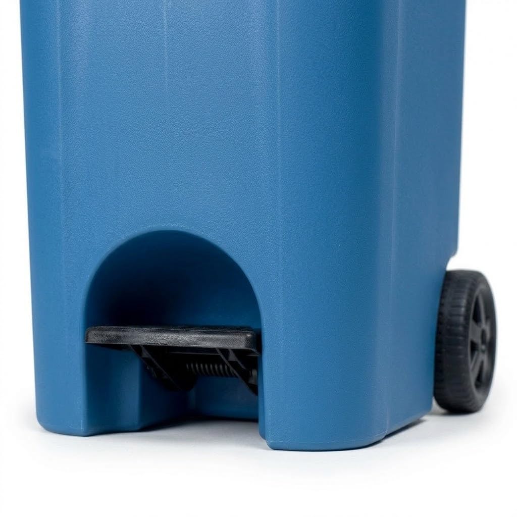 2 Bidoni 80 Litri blu e verde Carrello con Ruote Pedale e coperchio Raccolta spazzatura Differenziata da Esterno e Interno Anello Ferma Sacco Contenitore Secchio Rifiuti domestico e professionale
