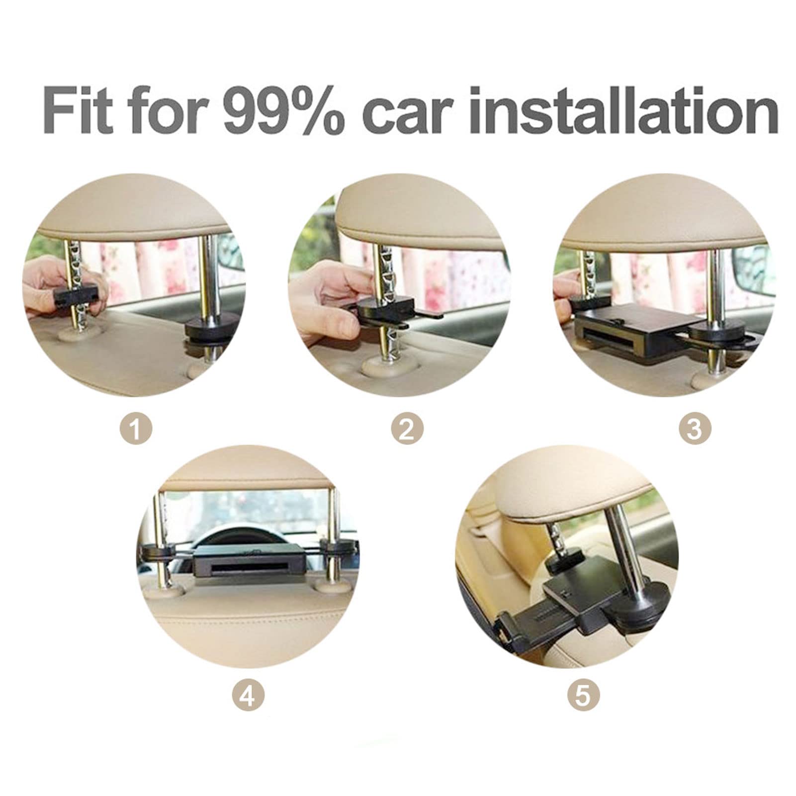 TV Portátil para Coche, 8In IPS Pantalla Táctil Monitor de Reposacabezas Tableta Audio Video Entretenimiento Coche Asiento Trasero Monitores de TV, Reposacabezas del Asiento Trasero