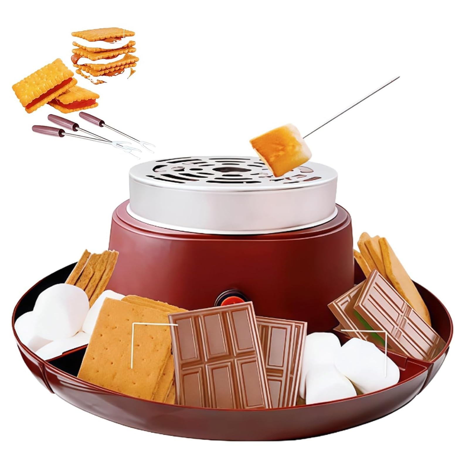 Máquina For Hacer S'Mores Y Fondue 2 En 1, 5 Accesorios