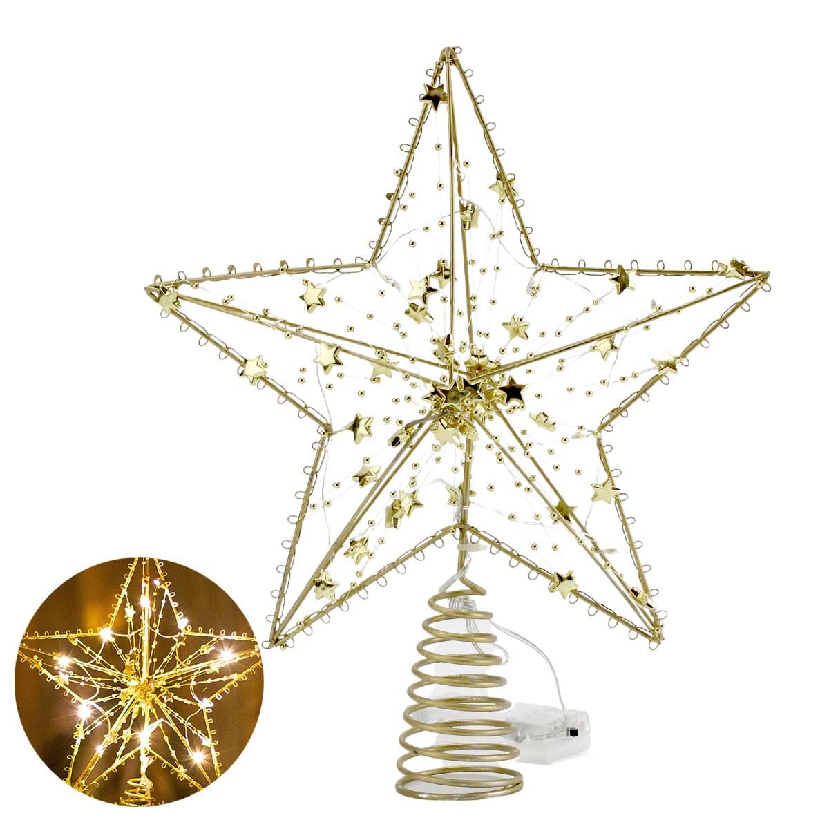 Amazon.co.jp: iikuru クリスマス ツリートップ スター クリスマス