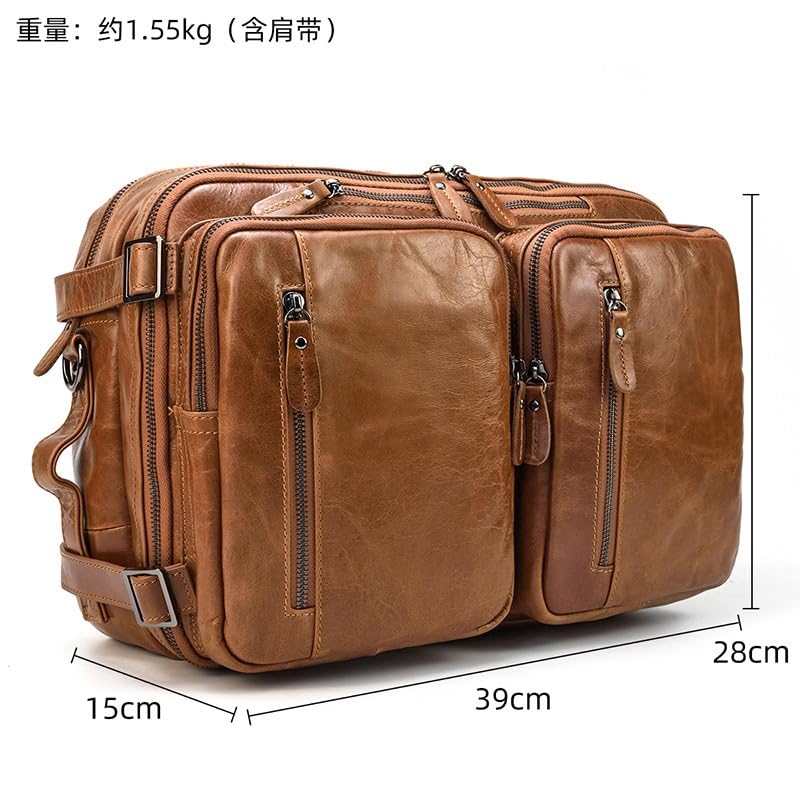 Sac à main d'affaires en cuir de vachette pour ordinateur et documents A4