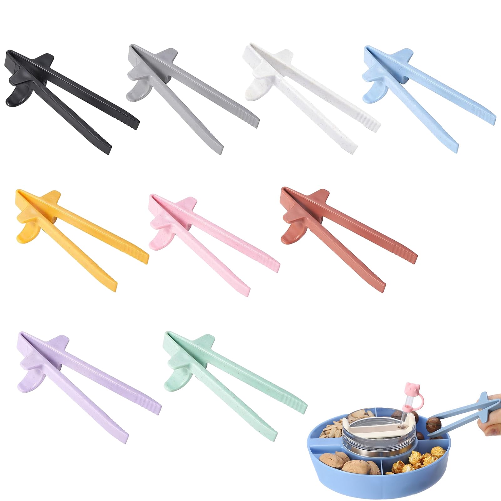 Colorful Snack Chopsticks - 9 Pairs -1