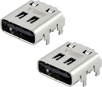 Replacement Type-C USB Charging Port for JBL Charge 4 and Xtreme 3 Bluetooth Speakers, 2 Pack Power Jack Socket Connector Part to Fix Not Charging or Loose Connection Issues Soldering Required
