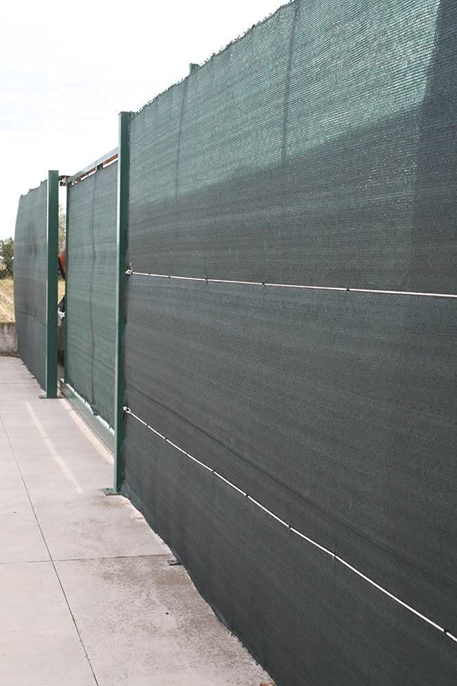 Verde Scuro 1x50m Arreditaly Rete Ombreggiante 90% Copertura - Verde Scuro, 1x50m, Con Asole Rinforzate, Per Giardino E Recinzioni Privacy Esterni - 4