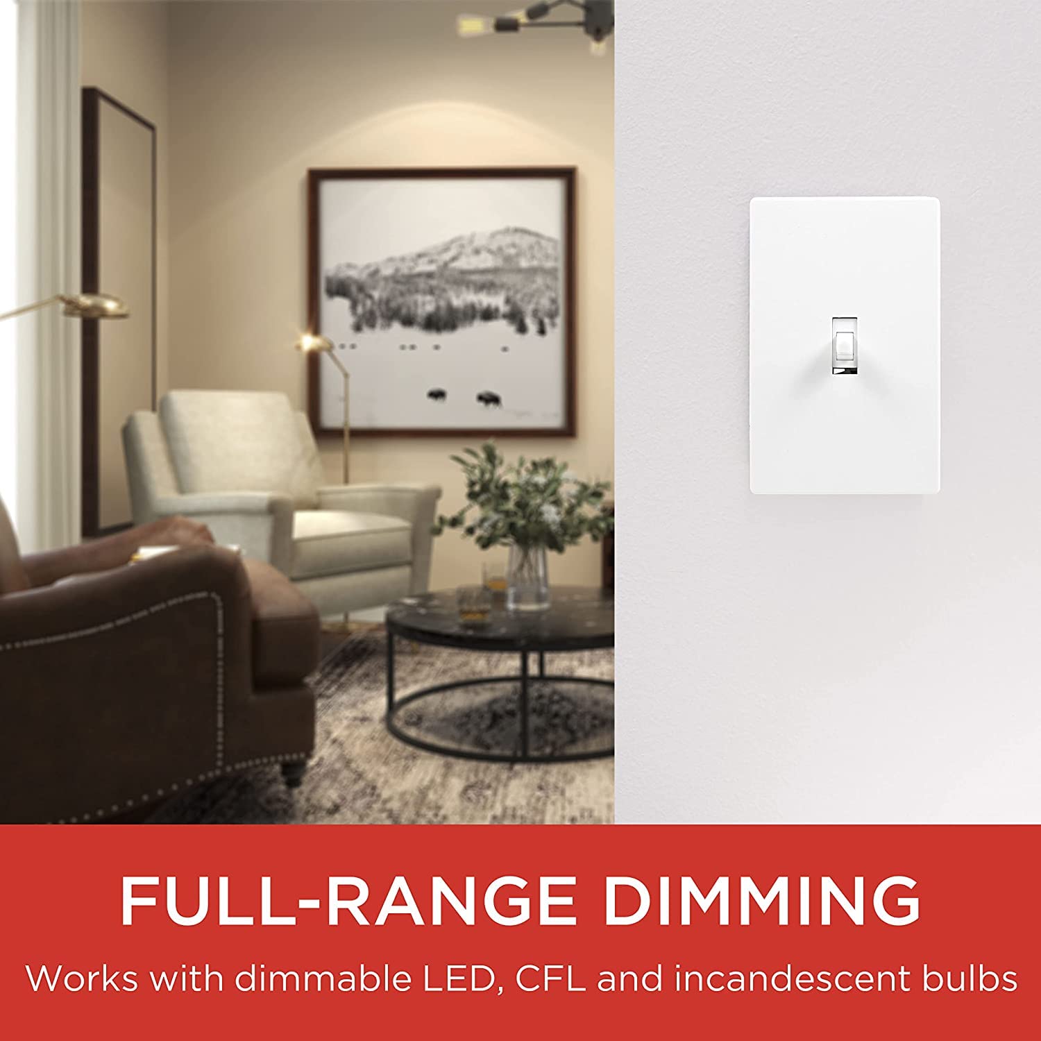 UltraPro Wi-Fi Smart Dimmer, 2.4GHz Wi-Fi, QuickFit & SimpleWire
