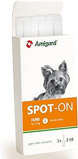 Spot On for Small Dogs up to 15 kg - Against Ticks and Fleas - Vegetable without Fragrances and Preservatives - Pack of 3 for 3 Months Protection product image